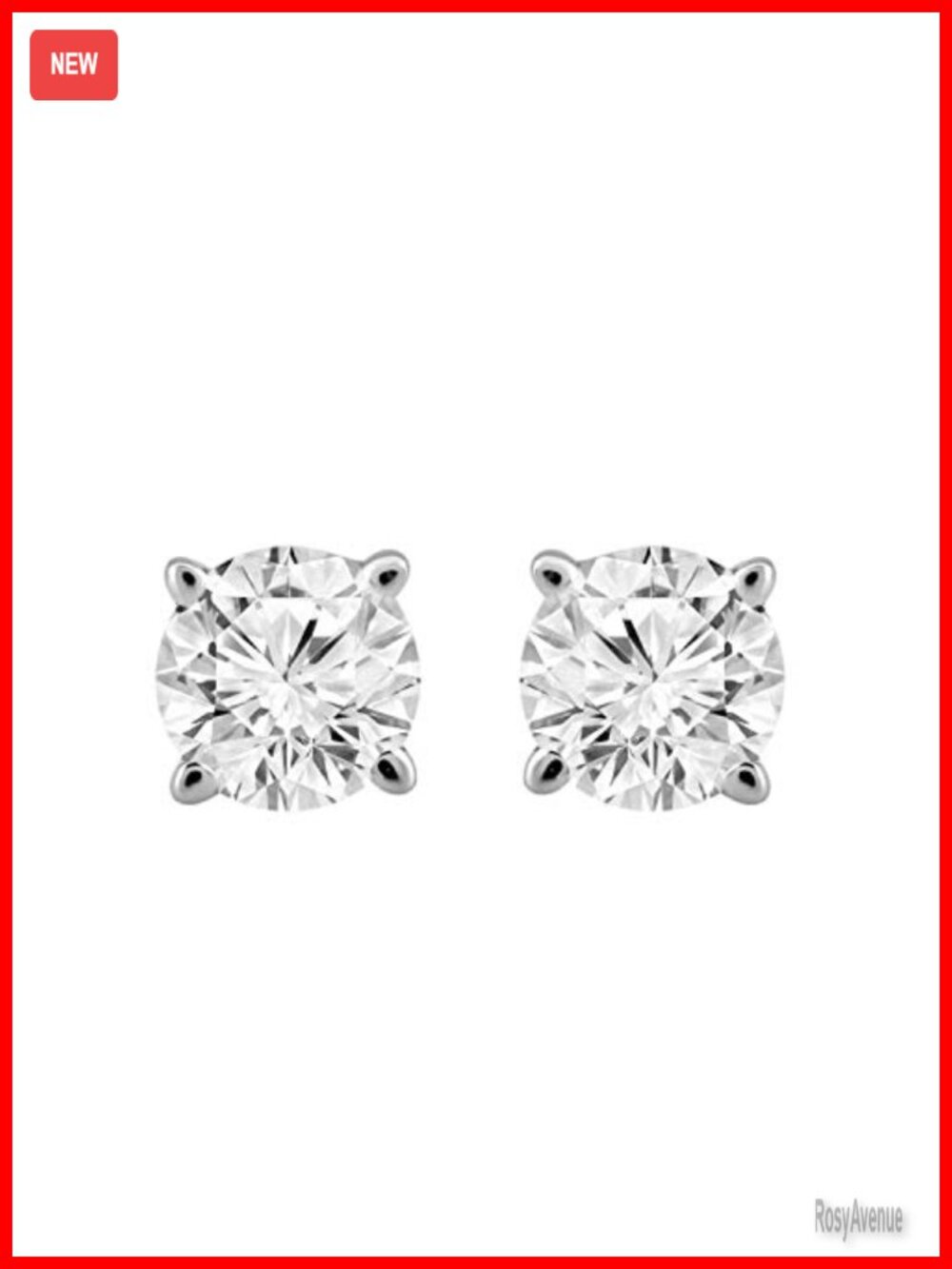 14K White Gold 1/3 Cttw Diamond Stud Earrings